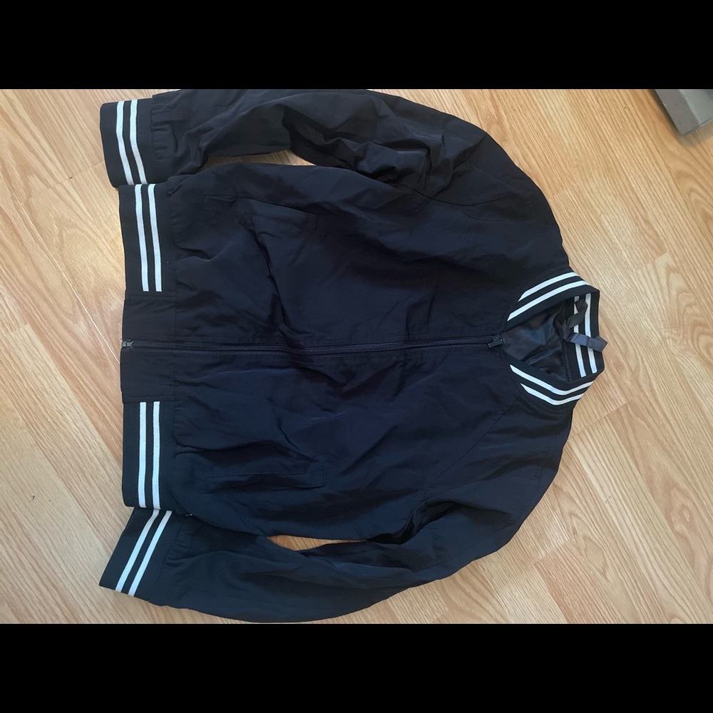 Black and white bomber jacket